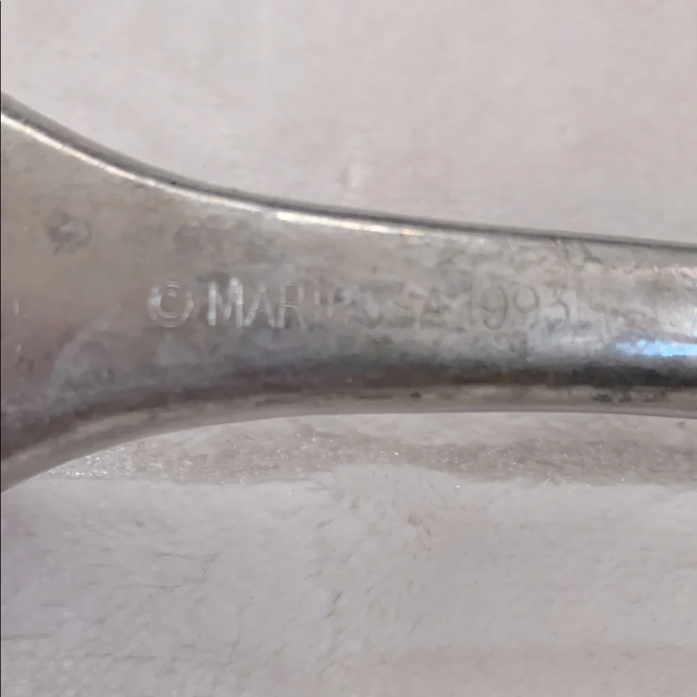 Mariposa 1993 Vintage Elegant Aluminum Silver Salad Serving Set